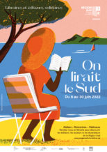 Couverture de l'opération "On lirait le Sud : illustration d'une femme qui lit un livre