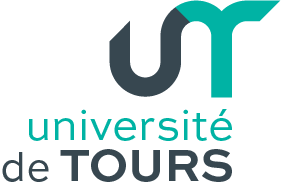 Ecrit en bleu et gris sur un fond blanc : Université de Tours