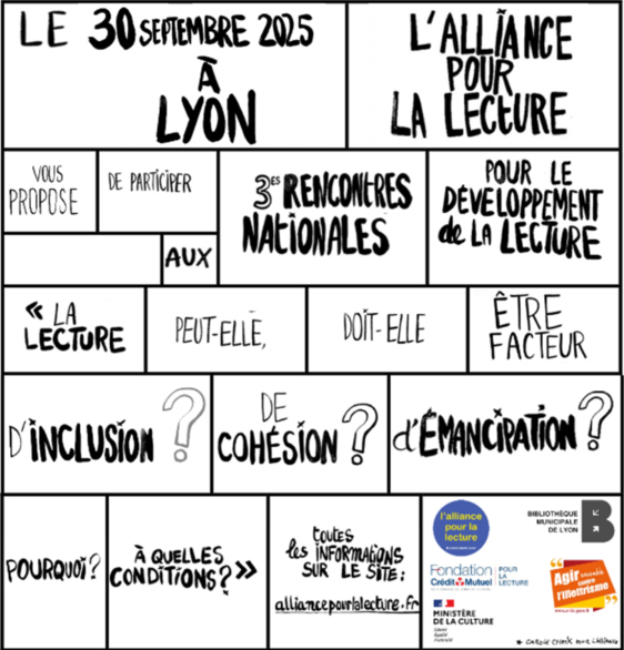 Affiche des 3es Rencontres nationales pour le développement de la lecture